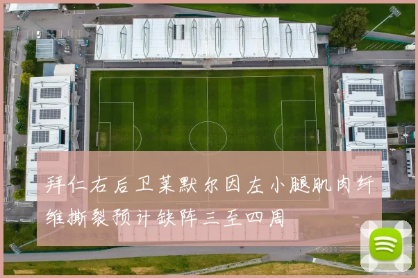 拜仁右后卫莱默尔因左小腿肌肉纤维撕裂预计缺阵三至四周